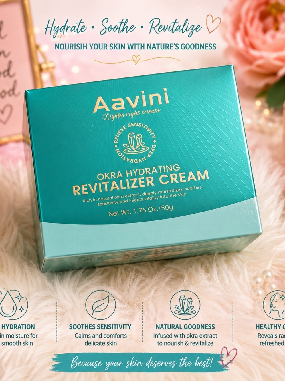Okra Hydrating Revitalizer Cream - Teal